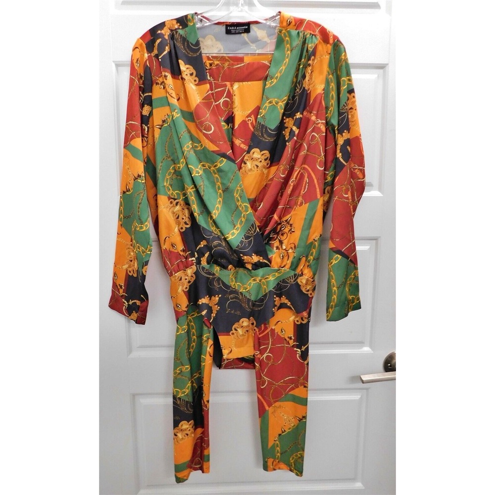 Zara Multicolor Body Suit with‎ Pants sz S